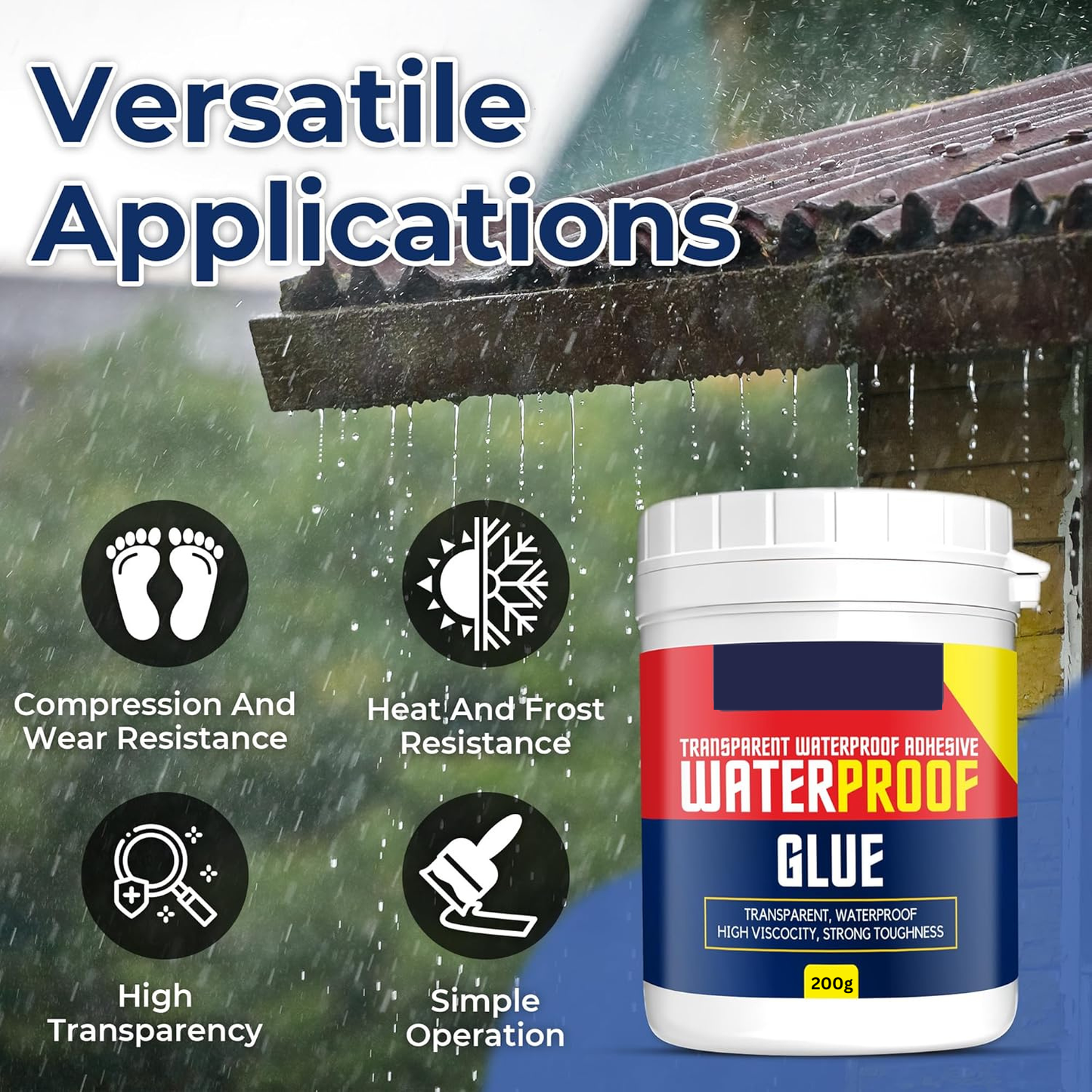 Buy 1 Get 1 FREE – Transparent Waterproof Glue + Free Brush!