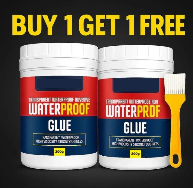 Buy 1 Get 1 FREE – Transparent Waterproof Glue + Free Brush!